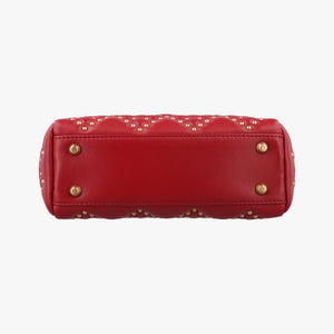 Pre-owned Christian Dior Lady Dior Red lambskin shoulderbag | stylenewstar