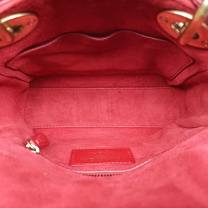Pre-owned Christian Dior Lady Dior Red lambskin shoulderbag | stylenewstar