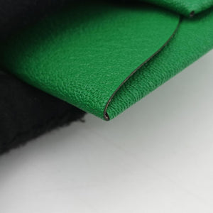 Pre-owned Hermes Bastia Green Leather bifoldwallet | stylenewstar