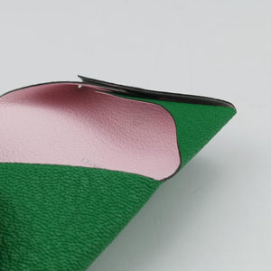 Pre-owned Hermes Bastia Green Leather bifoldwallet | stylenewstar