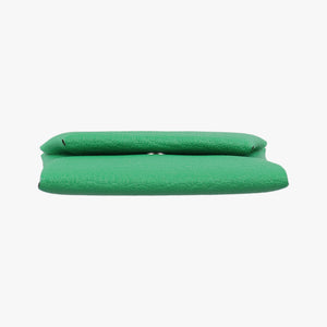 Pre-owned Hermes Bastia Green Leather bifoldwallet | stylenewstar