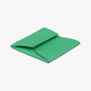 Pre-owned Hermes Bastia Green Leather bifoldwallet | stylenewstar