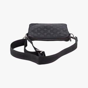 Secondhand Louis Vuitton Trio Messenger black Monogram Eclipse Reverse M69443 shoulderbag | stylenewstar