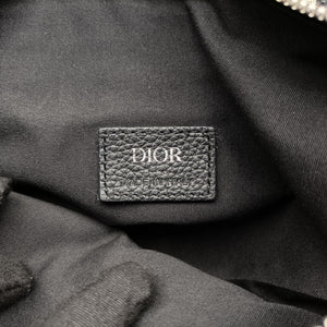 Vintage Christian Dior saddle Navy×Gray Jacquard×Leather bum bag/waist bag | stylenewstar