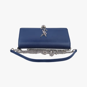 Pre-owned Yves Saint Laurent KATE Navy Leather 452159 shoulderbag | stylenewstar