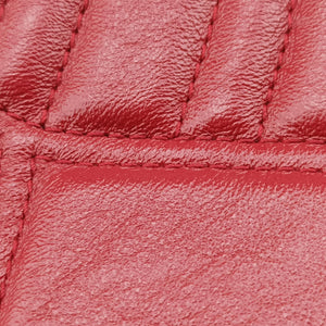 Pre-owned Gucci GG Marmont Red Leather 550154 shoulderbag | stylenewstar
