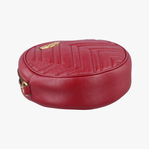 Pre-owned Gucci GG Marmont Red Leather 550154 shoulderbag | stylenewstar