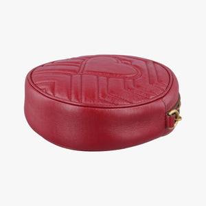 Pre-owned Gucci GG Marmont Red Leather 550154 shoulderbag | stylenewstar