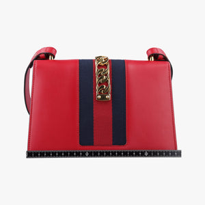 Pre-owned Gucci Sylvie Red Leather 421882 shoulderbag | stylenewstar