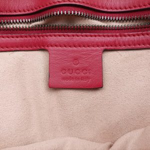 Secondhand Gucci GG Marmont Red Leather 443497 shoulderbag | stylenewstar