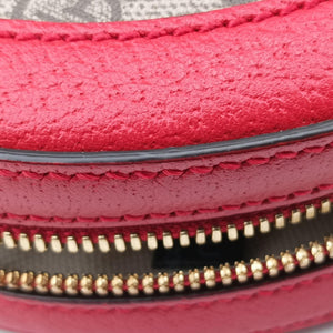 Pre-owned Gucci GG supreme Apple Red×beige PVC coated canvas×Leather 625216 shoulderbag | stylenewstar