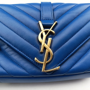 Secondhand Yves Saint Laurent Baby Chai Blue Leather 399289 shoulderbag | stylenewstar
