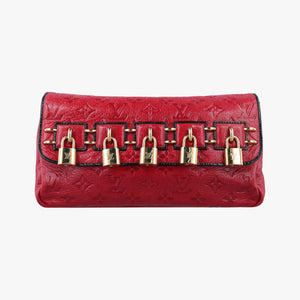 Pre-owned Louis Vuitton Monogram Glossy My Deer Enigme Rouge Monogram Empreinte M40280 clutchbag | stylenewstar