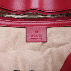 Pre-owned Gucci GG Marmont Red Leather 443497 shoulderbag | stylenewstar