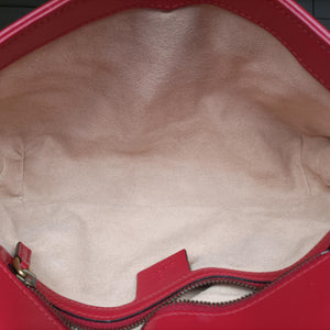 Pre-owned Gucci GG Marmont Red Leather 443497 shoulderbag | stylenewstar