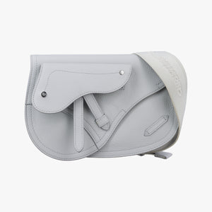 Pre-owned Christian Dior Saddle Gray leather shoulderbag | stylenewstar