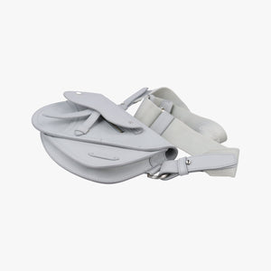 Pre-owned Christian Dior Saddle Gray leather shoulderbag | stylenewstar