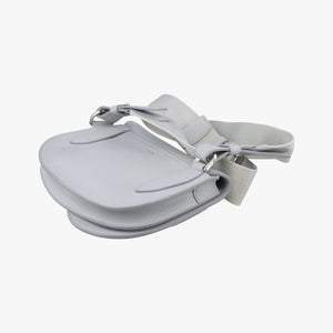 Pre-owned Christian Dior Saddle Gray leather shoulderbag | stylenewstar