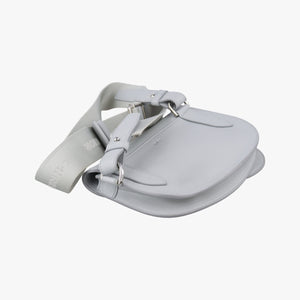 Pre-owned Christian Dior Saddle Gray leather shoulderbag | stylenewstar