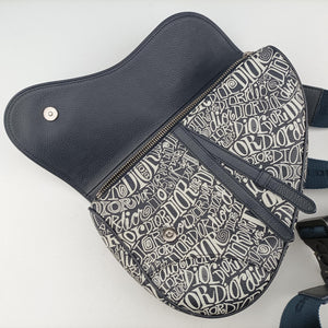 Pre-owned Christian Dior Saddle Navy Leather bum bag/waist bag | stylenewstar