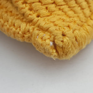 Pre-owned Fendi SUNSHINE Yellow Crochet×leather 8BH386 shoulderbag | stylenewstar