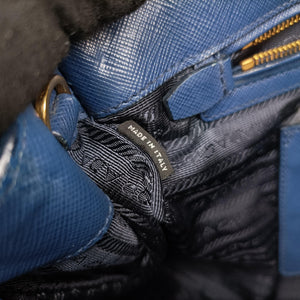 Pre-owned Prada Galleria Blue SAFFIANO Leather BN1786 shoulderbag | stylenewstar