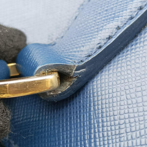 Pre-owned Prada Galleria Blue SAFFIANO Leather BN1786 shoulderbag | stylenewstar