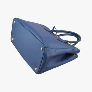 Pre-owned Prada Galleria Blue SAFFIANO Leather BN1786 shoulderbag | stylenewstar