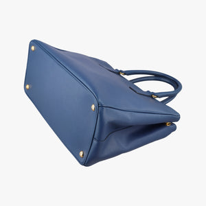 Pre-owned Prada Galleria Blue SAFFIANO Leather BN1786 shoulderbag | stylenewstar