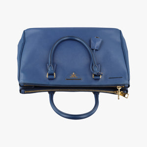Pre-owned Prada Galleria Blue SAFFIANO Leather BN1786 shoulderbag | stylenewstar