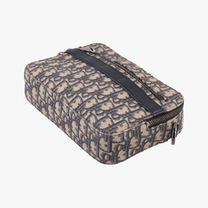 Vintage Christian Dior Safari Oblique Navy×Gray jacquard×Leather shoulderbag | stylenewstar