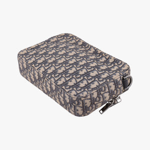 Vintage Christian Dior Safari Oblique Navy×Gray jacquard×Leather shoulderbag | stylenewstar