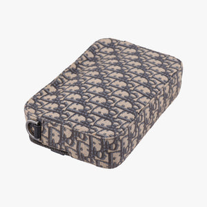 Vintage Christian Dior Safari Oblique Navy×Gray jacquard×Leather shoulderbag | stylenewstar
