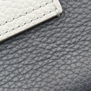 Pre-owned Christian Dior Compact Messenger Navy × Grey Leather shoulderbag | stylenewstar