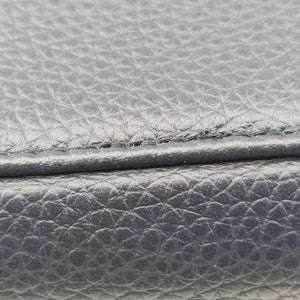Pre-owned Christian Dior Compact Messenger Navy × Grey Leather shoulderbag | stylenewstar