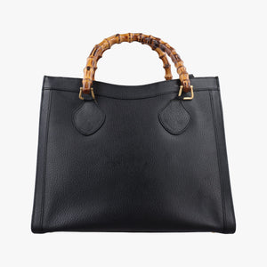 Pre-owned Gucci Bamboo Black Leather 002.28 handbag | stylenewstar