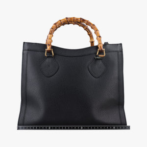 Pre-owned Gucci Bamboo Black Leather 002.28 handbag | stylenewstar