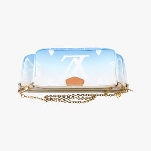 Pre-owned Louis Vuitton MULTI POCHETTE ACCESSOIRES Blue Gradient Monogram Giant M57633 bum bag/waist bag | stylenewstar