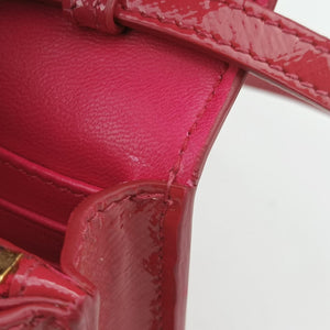 Pre-owned Prada Sling Bandoliera Red Patent SAFFIANO Leather shoulderbag | stylenewstar