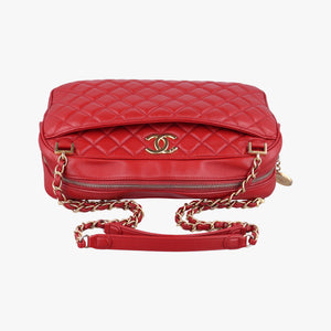 Pre-owned Chanel Matelasse Red lambskin A67618 shoulderbag | stylenewstar