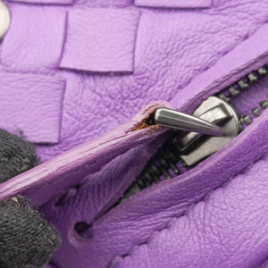 Secondhand Bottega Veneta Intrecciato Purple lambskin shoulderbag | stylenewstar