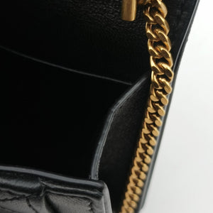 Pre-owned Yves Saint Laurent Gaby Micro Black Leather 685612 shoulderbag | stylenewstar