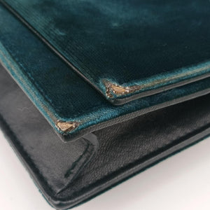 Pre-owned Yves Saint Laurent KATE Green velour 491521 shoulderbag | stylenewstar