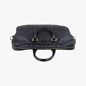 Pre-owned Gucci Diamante Black Leather 208463 handbag | stylenewstar