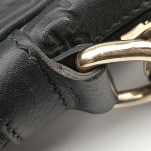 Pre-owned Gucci Diamante Black Leather 208463 handbag | stylenewstar
