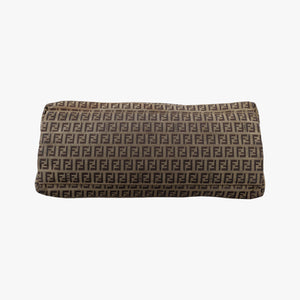 Pre-owned Fendi Zucchino Brown canvas×leather 8BN188 shoulderbag | stylenewstar