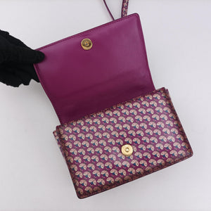Pre-owned Ferragamo Vara zoo mini Purple×multi Patent leather shoulderbag | stylenewstar