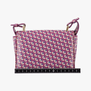 Pre-owned Ferragamo Vara zoo mini Purple×multi Patent leather shoulderbag | stylenewstar