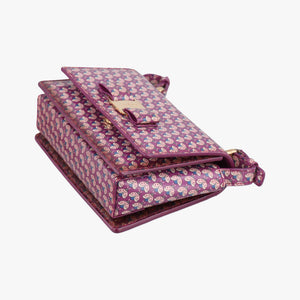 Pre-owned Ferragamo Vara zoo mini Purple×multi Patent leather shoulderbag | stylenewstar