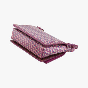Pre-owned Ferragamo Vara zoo mini Purple×multi Patent leather shoulderbag | stylenewstar